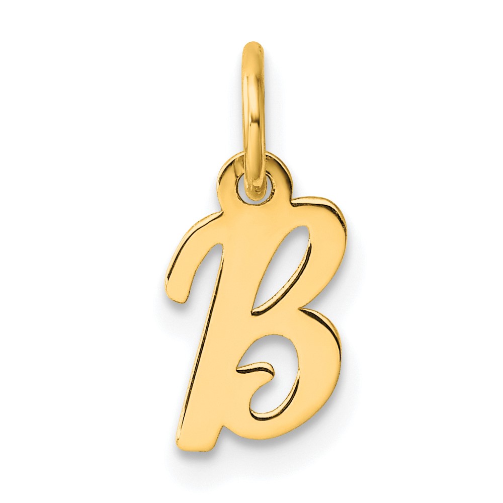 YC1553B.jpg 14K Small Script Letter B Initial Charm - Image 1