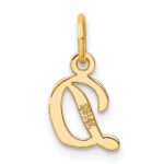 14K Small Script Letter D Initial Charm - Image 3