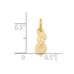 14K Small Script Letter E Initial Charm - Image 4