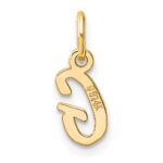 14K Small Script Letter G Initial Charm - Image 3