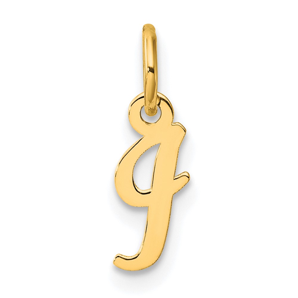 YC1553I.jpg 14K Small Script Letter I Initial Charm - Image 1