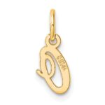 14K Small Script Letter O Initial Charm - Image 3