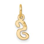 14K Small Script Letter S Initial Charm - Image 3