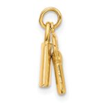 14K Polished Lock and Key Pendant - Image 2