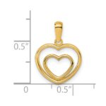 14K Polished Double Heart Pendant - Image 4