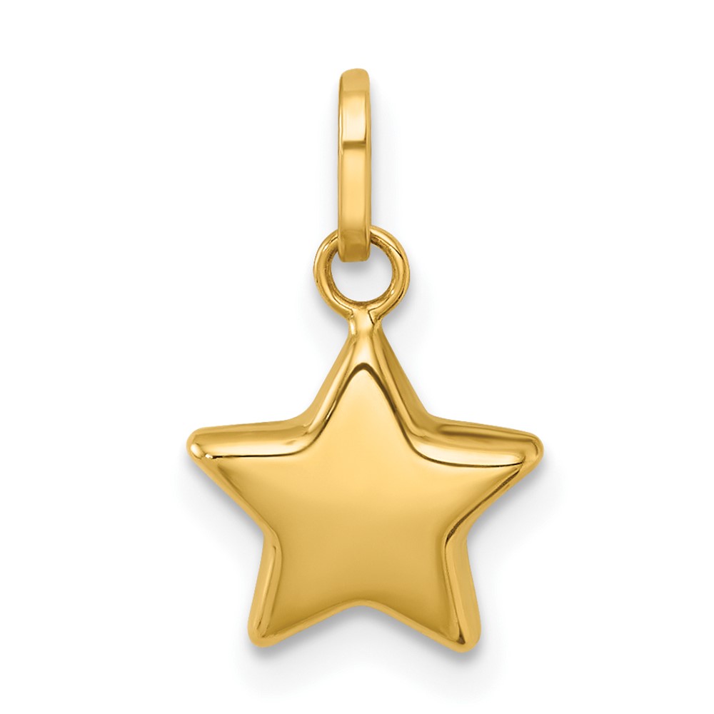 YC1616.jpg 14k Polished 3-D Puffed Star Charm Pendant - Image 1