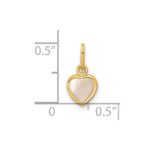 14K Polished Mother of Pearl Heart Pendant - Image 4
