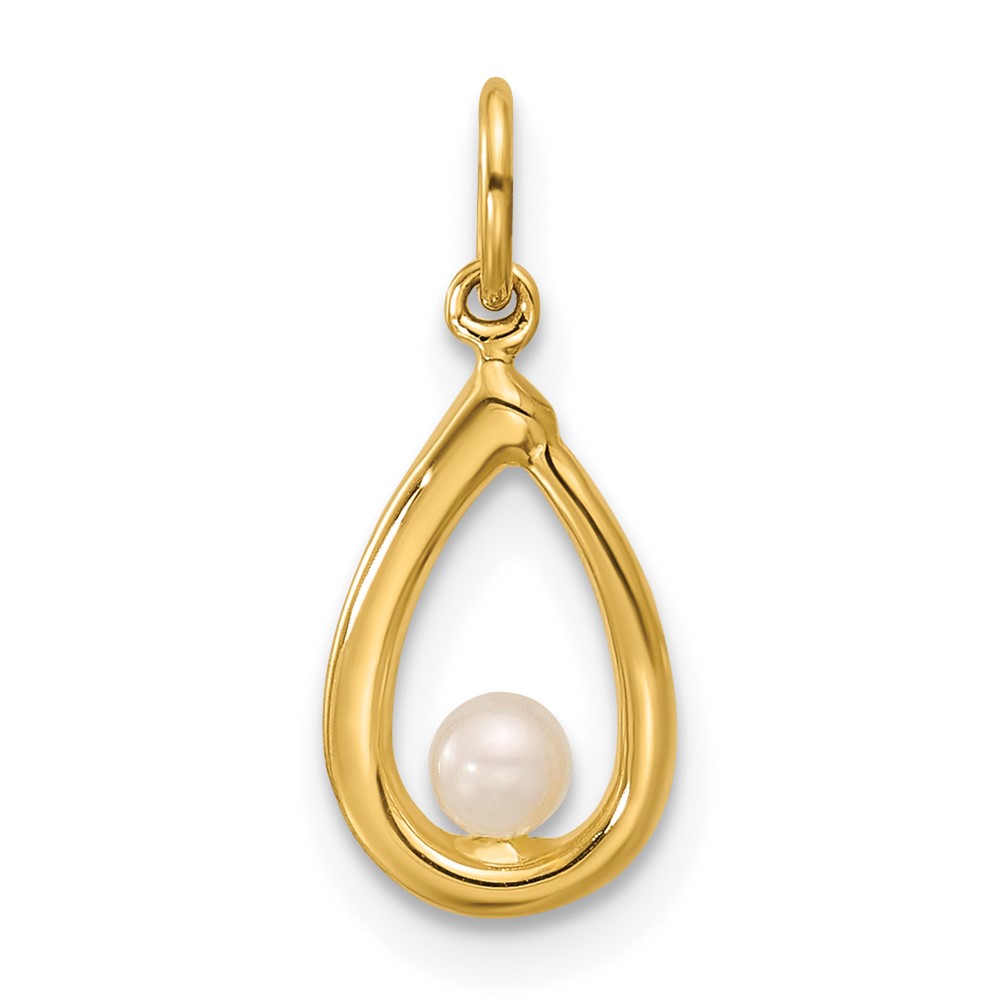 YC1625.jpg 14K Polished Freshwater Cultured Pearl Teardrop Pendant - Image 1