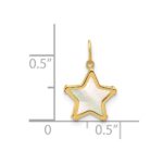 14K Polished Mother of Pearl Star Pendant - Image 3