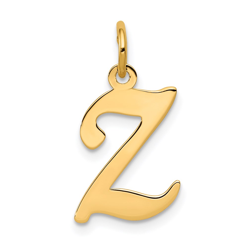 YC248Z.jpg 14KY Script Letter Z Initial Charm - Image 1