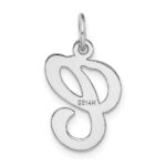 14KW White Gold Script Letter C Initial Charm - Image 4