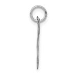 14KW White Gold Script Letter N Initial Charm - Image 2