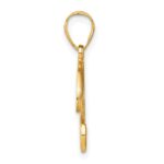 14KY Script Letter B  Initial Pendant with Diamond - Image 2