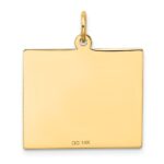 14k Tuesday the First Day Engravable Calendar Pendant - Image 3