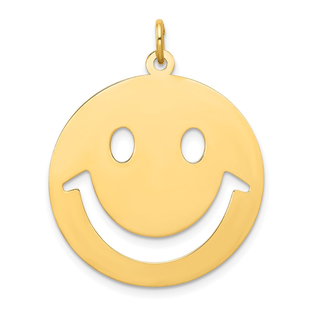 YC491.jpg 14k Cut-out Smiley Face Charm - Image 1