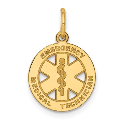 14k Small EMERGENCY MEDICAL TECHNICIAN Disc Charm