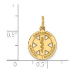 14k Small EMERGENCY MEDICAL TECHNICIAN Disc Charm - Image 4