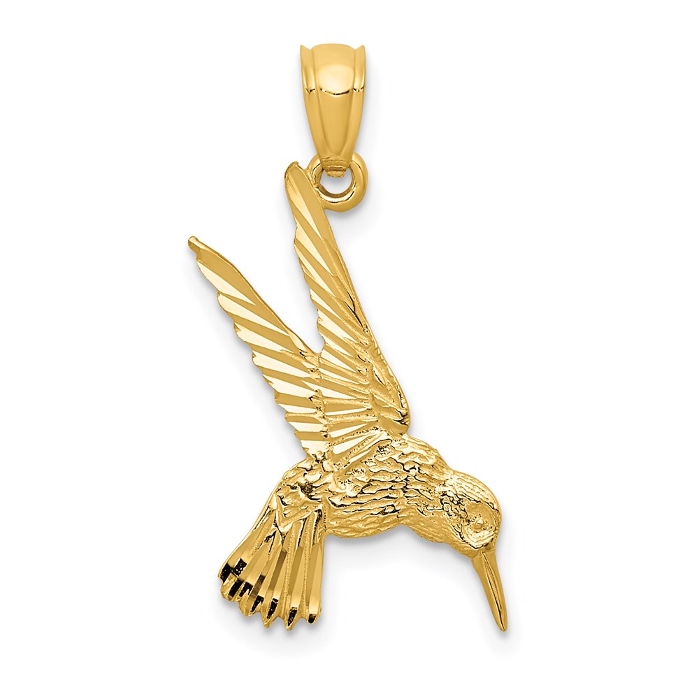 YC597.jpg 14k Hummingbird Pendant - Image 1