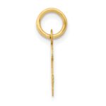 14k Small Slanted Block Letter C Initial Charm - Image 2