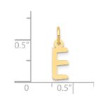 14k Small Slanted Block Letter E Initial Charm - Image 4