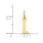 14k Small Slanted Block Letter L Initial Charm - Image 4