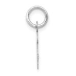14k White Gold Small Slanted Block Letter C Initial Charm - Image 2