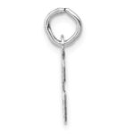 14K White Gold Small Slanted Block Letter G Initial Charm - Image 2