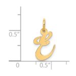 14K Small Fancy Script Letter E Initial Charm - Image 4