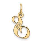 14K Small Fancy Script Letter S Initial Charm - Image 3