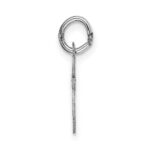 14k White Gold Small Fancy Script Letter E Initial Charm - Image 2