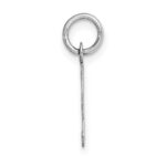 14k White Gold Small Fancy Script Letter T Initial Charm - Image 2