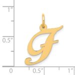 14K Medium Fancy Script Letter F Initial Charm - Image 4