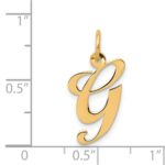 14K Medium Fancy Script Letter G Initial Charm - Image 3