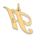 14K Medium Fancy Script Letter H Initial Charm - Image 3