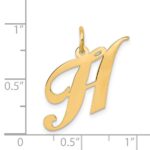 14K Medium Fancy Script Letter H Initial Charm - Image 4