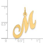 14K Medium Fancy Script Letter M Initial Charm - Image 4