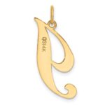 14k Large Fancy Script Letter I Initial Charm - Image 3