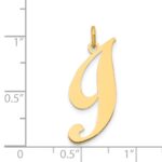 14k Large Fancy Script Letter I Initial Charm - Image 4