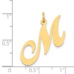 14k Large Fancy Script Letter M Initial Charm - Image 3