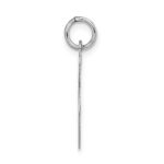 14k White Gold Large Fancy Script Letter S Initial Charm - Image 2