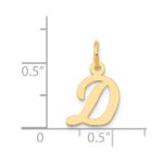 14k Small Script Letter D Initial Charm - Image 4
