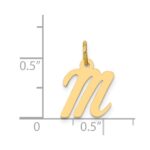 14k Small Script Letter M Initial Charm - Image 4