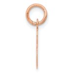 14k Rose Gold Small Script Letter S Initial Charm - Image 2