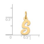 14k Small Script Letter S Initial Charm - Image 4