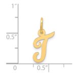 14k Small Script Letter T Initial Charm - Image 4