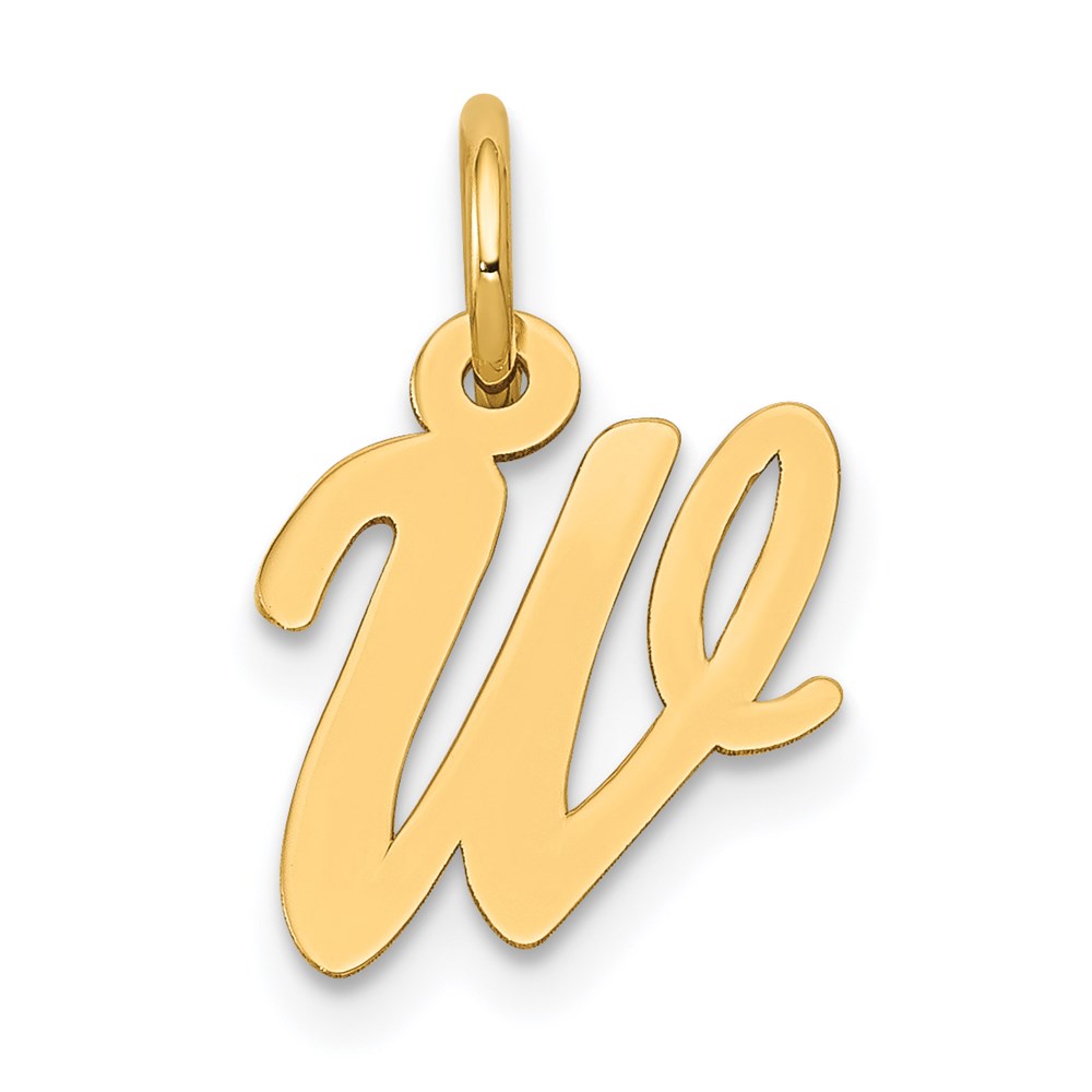 YC658W.jpg 14k Small Script Letter W Initial Charm - Image 1