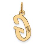 14k Medium Script Letter G Initial Charm - Image 3