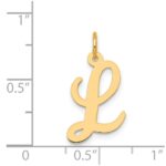 14k Medium Script Letter L Initial Charm - Image 4