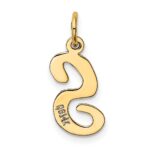 14k Medium Script Letter S Initial Charm - Image 3