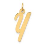 14k Medium Script Letter Y Initial Charm